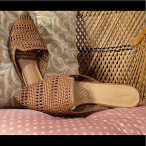 Boho pointed toe slip-ons, flats